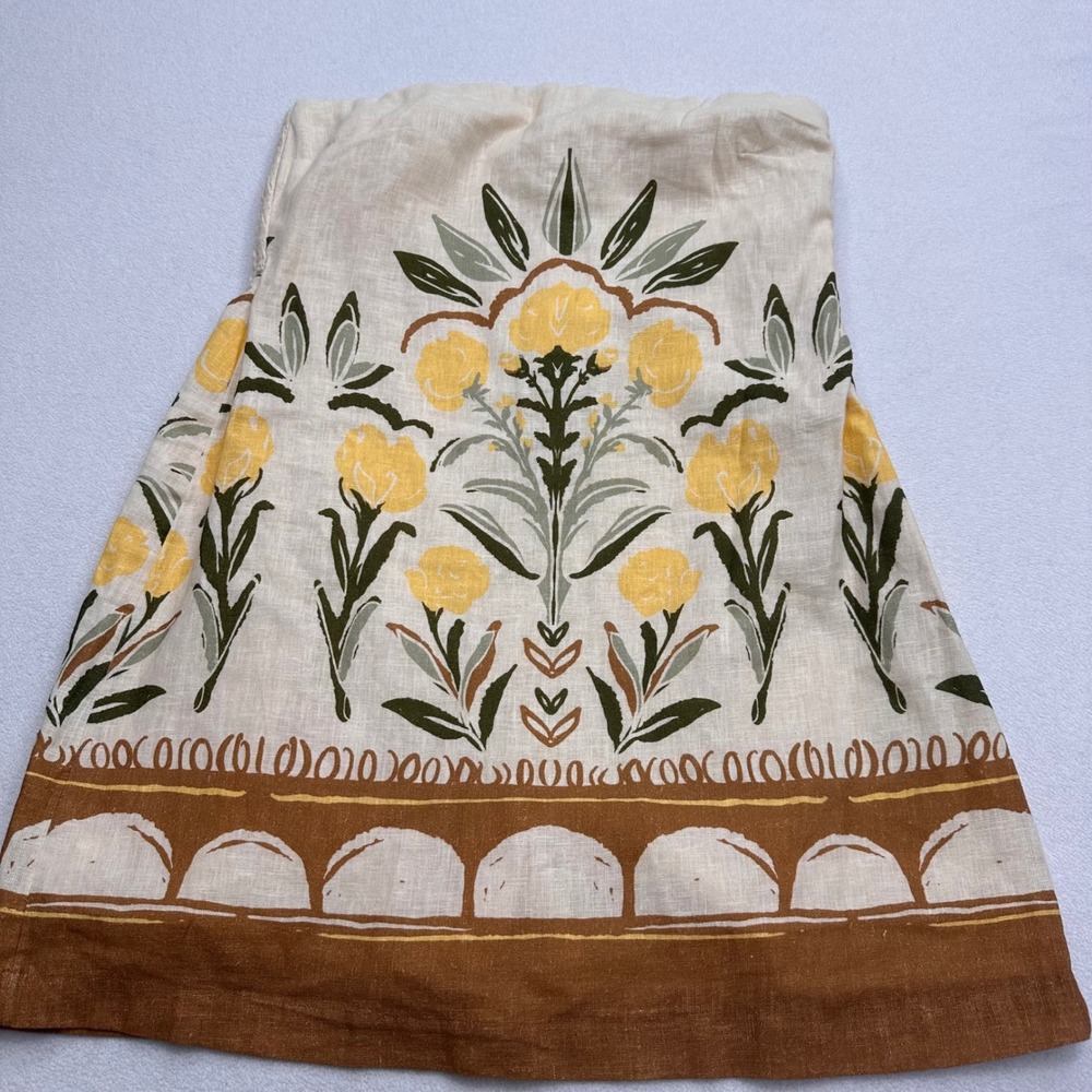 Abercrombie & Fitch NWT Women Floral Linen-Blend Skort Romper Sz L Coastal Euro - Picture 3 of 11